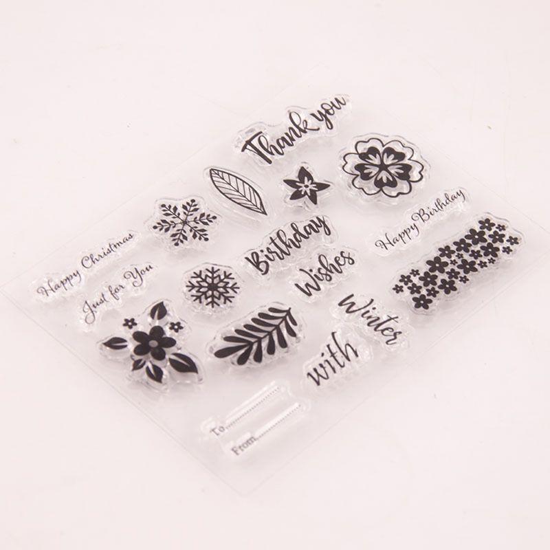 Birthday Wishes Silicone Clear Seal Stamp DIY Scrapbooking Embossing Photo Album