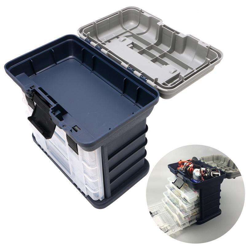 5 Layer Fishing Tackle Box Plastic Handle Fishing Box Carp Fishing Tools