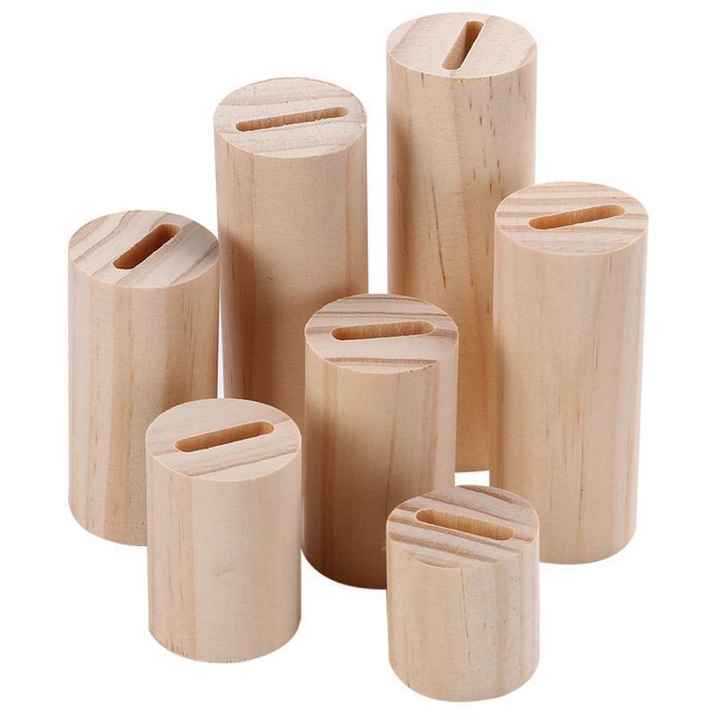 7x Ring Display Holder Jewelry Organizer Rack Cylinder Shape Shop Cabinet Show