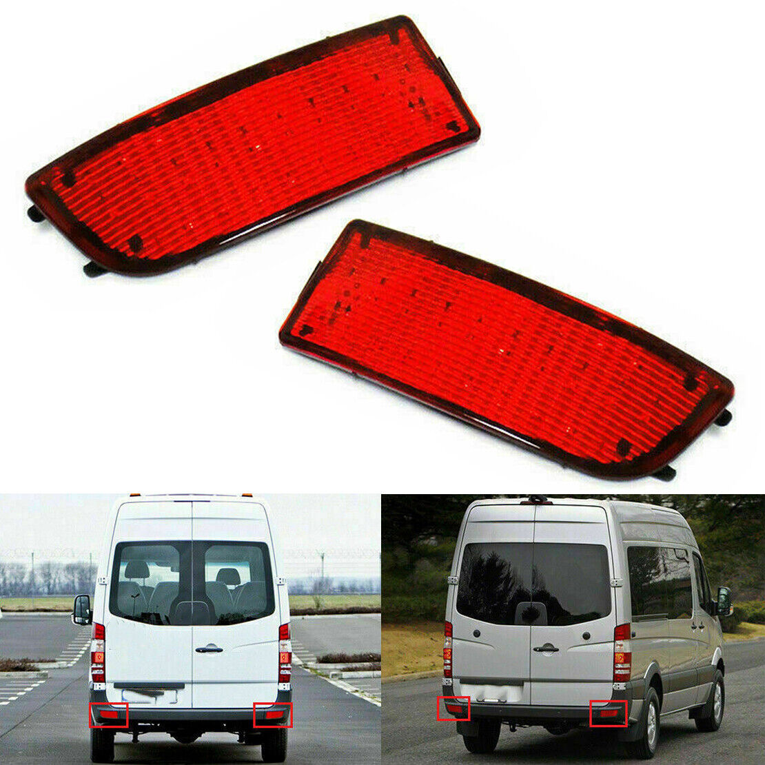 Car Rear Bumper Reflector Light Lamp Fit For Benz Dodge Freightliner Sprinter