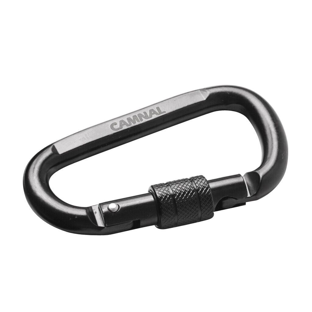 2 Pieces 30KN  Carbon Steel Screw  Outdoor Climbing Carabiner
