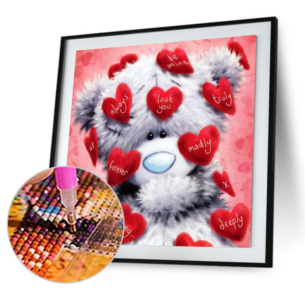 DIY5D Heart Bear Diamond Embroidery Painting Cross Crafts Stitch Home Decor