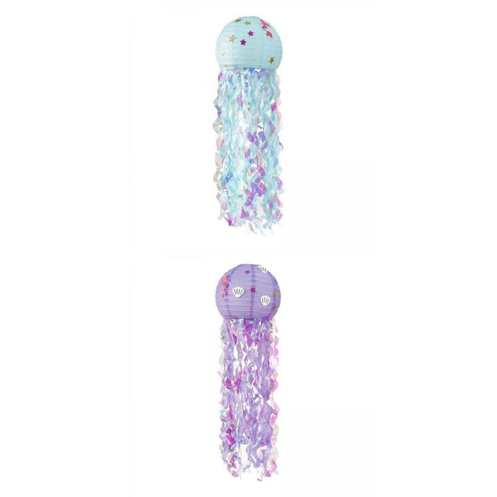2x Mermaid Party Jellyfish Lamp Mermaid DIY Creation for Kids