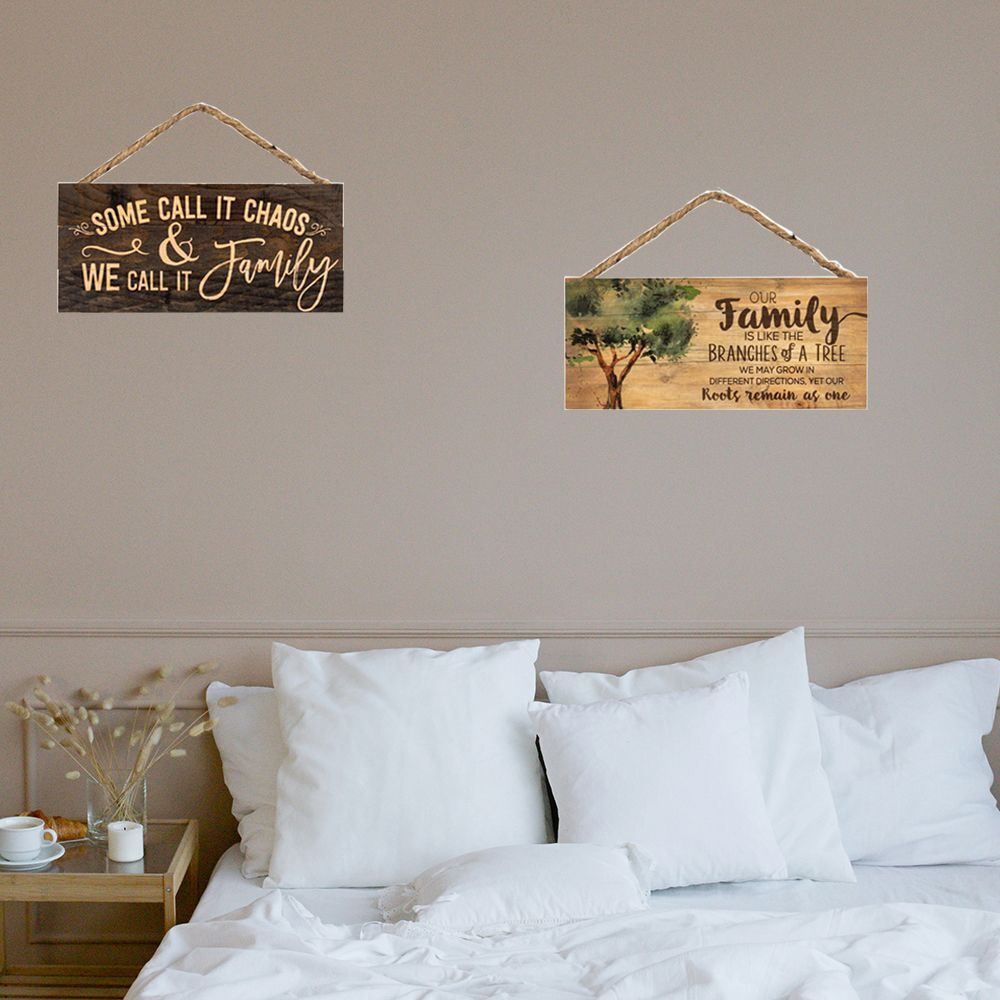 Hanging Family Decorative Welcome Sign Wooden Door Sign Welcome Plaques