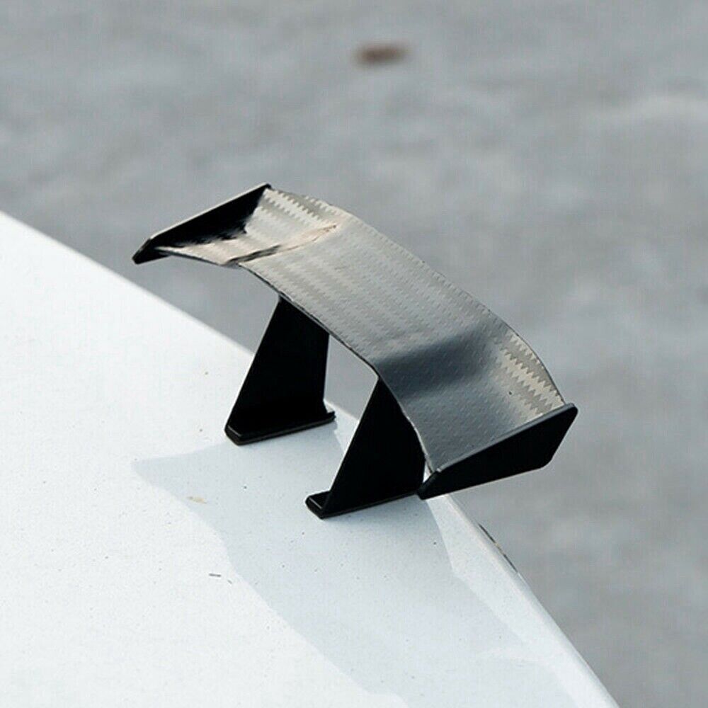 ABS Black Car Tail Decoration Rear Trunk Wing Carbon Fiber Mini Spoiler