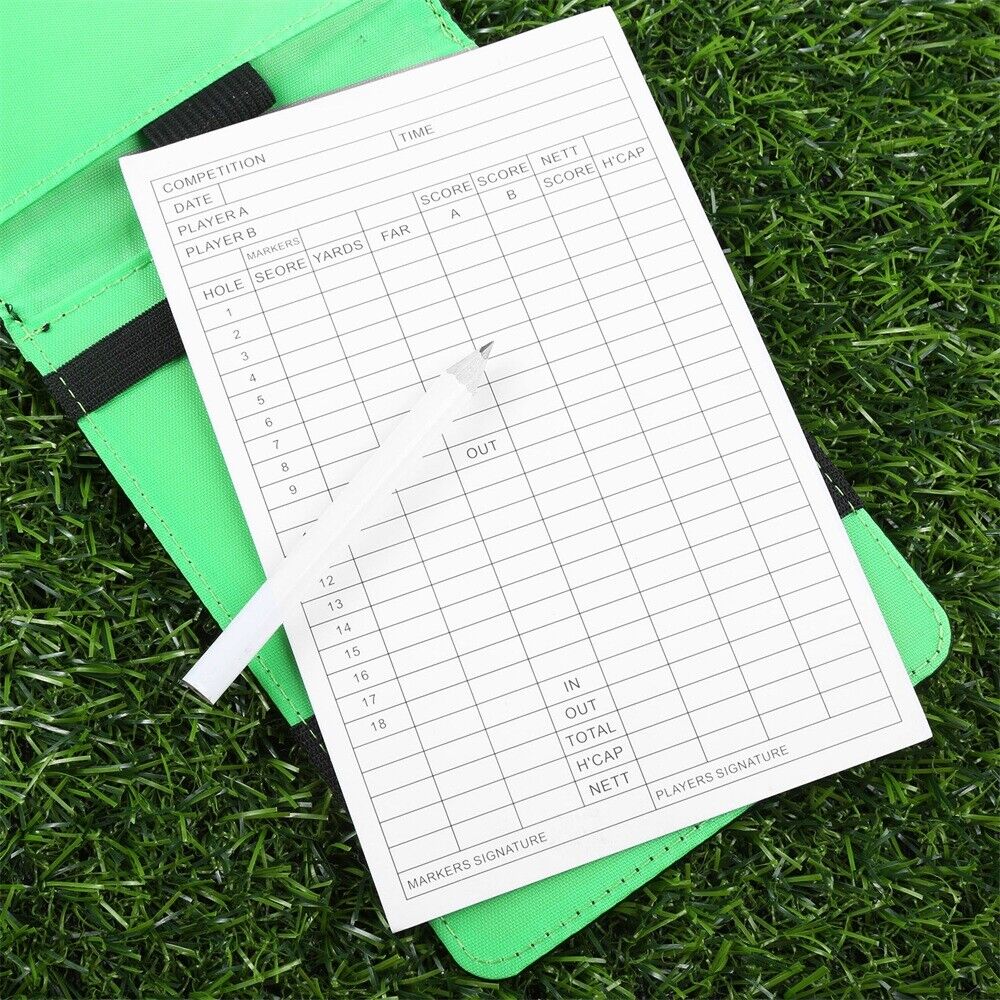 Easy carry Golf Marke Golf Score Card Holder Golf Score Writing Pen Score Marke
