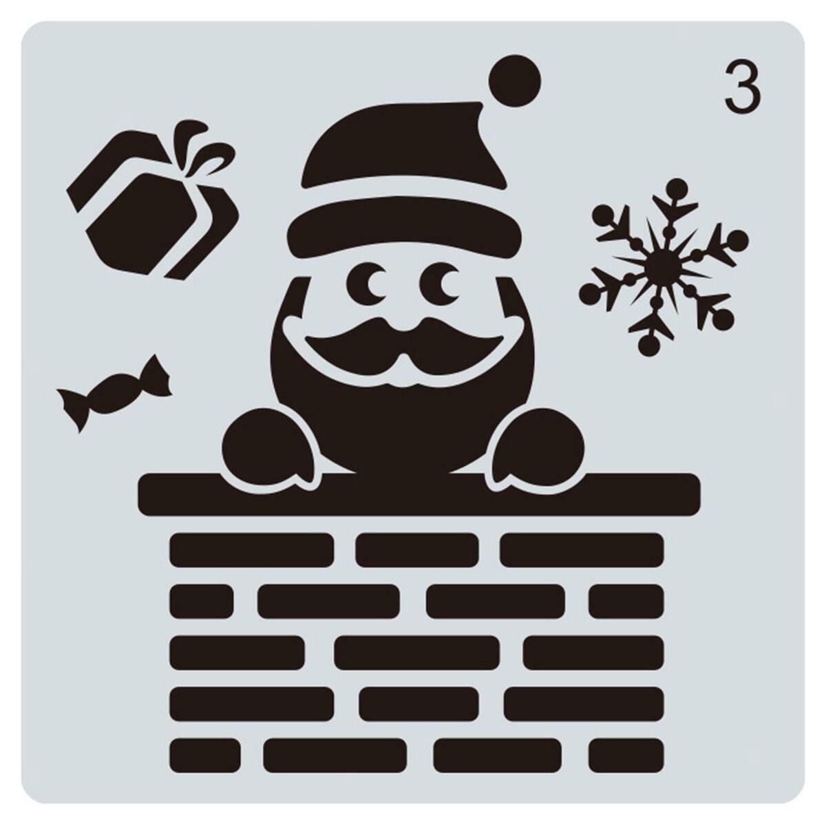 16Pcs/Set Christmas Stencils Template Template  for Making Decoration