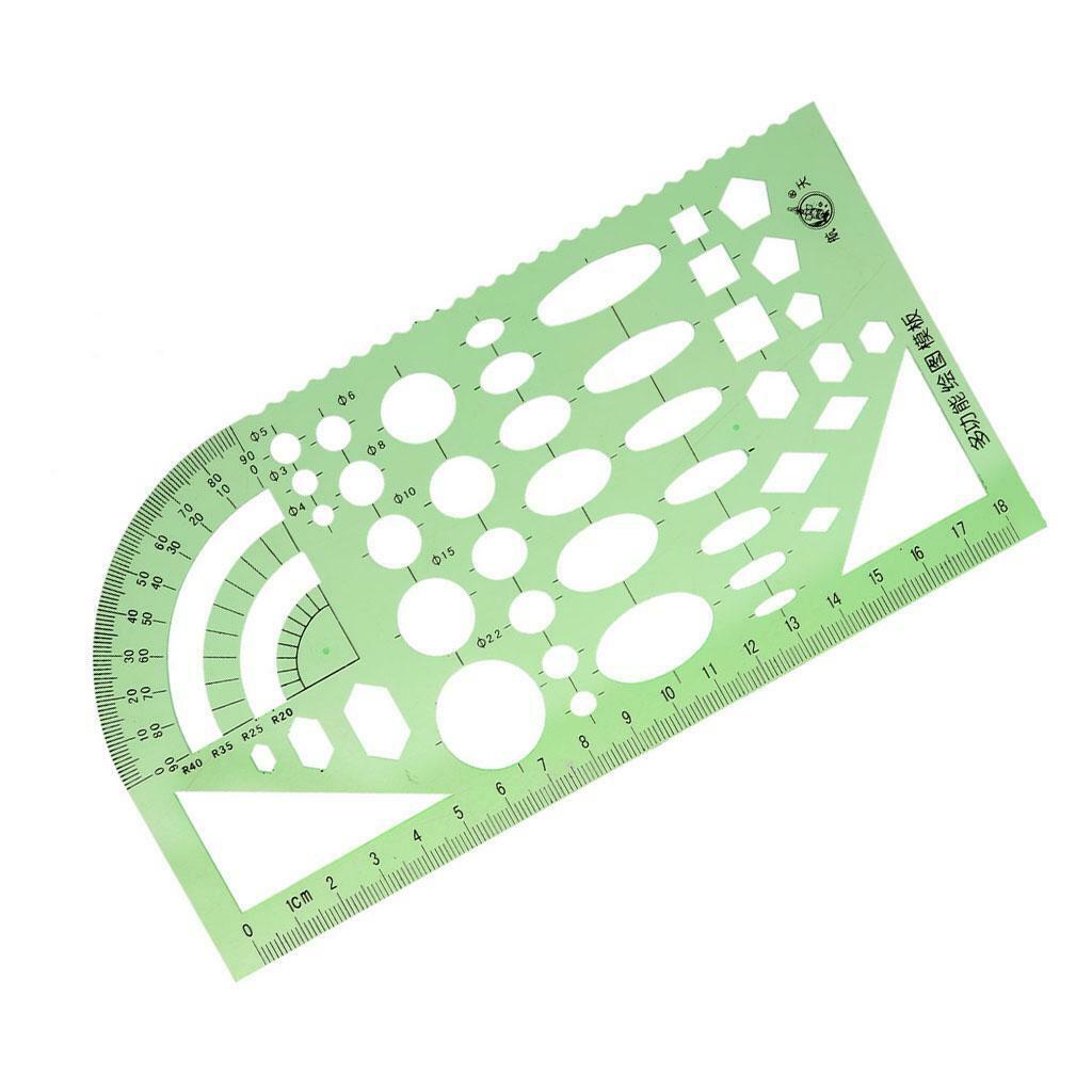 Plastic Drafting Drawing Tools Ruler Geometric Template School Stationery