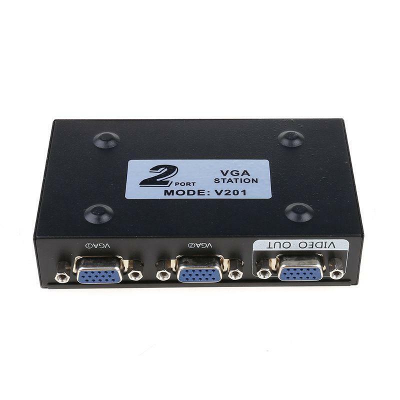 Computer Hd Player Accessory Utility Switcher Splitter 3.7x1.9in for PC Monitor