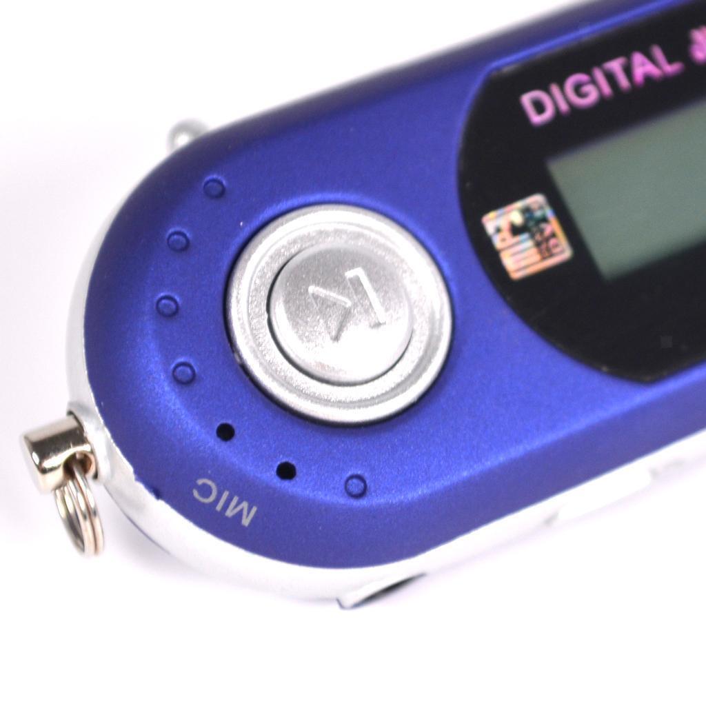 4GB MP3   USB Music Player with LCD Screen FM Radio Voice Recorder Blue