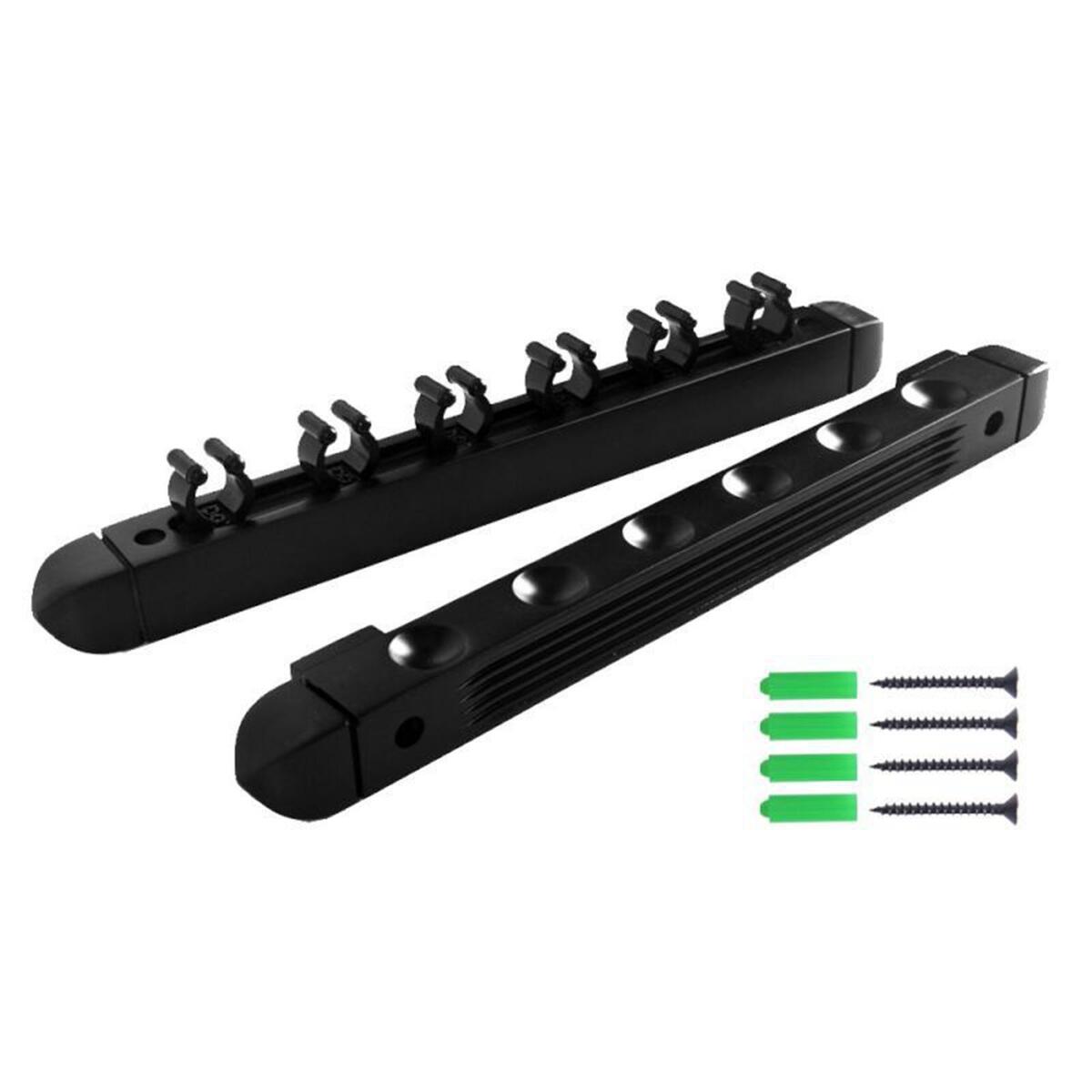 6 Pool Billiard Cue Rack Table Sticks Cue Clips Pool Balls Stick Holder
