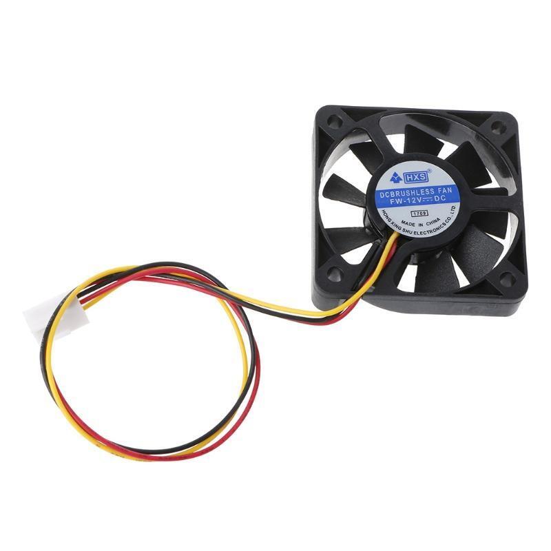 5010 DC 12V 3Pin Cooling Fan 50mm Silent CPU Fan DC Brushless with 22cm Cable