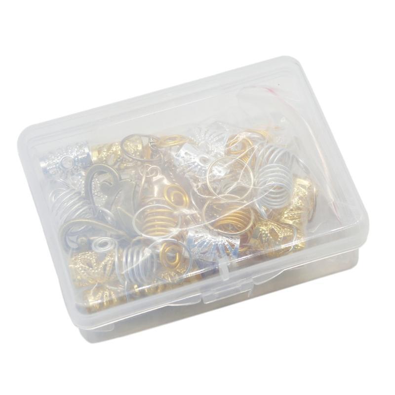 Metal Hair Coil Dreadlocks Braid Hair Rings Hair Braiding Beads for Braids Parts