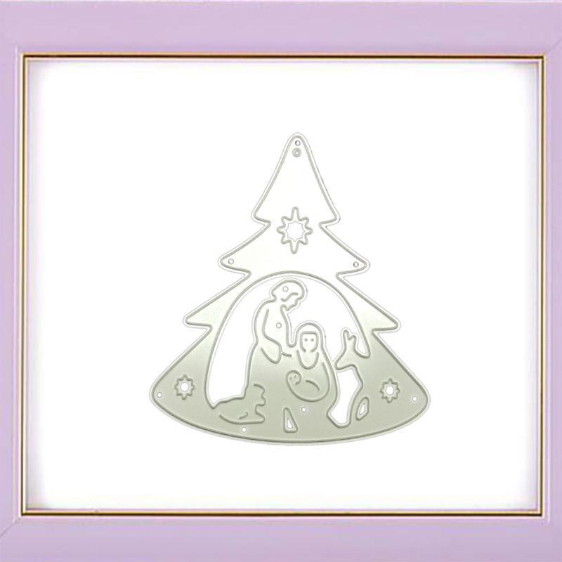 Christmas Tree Cutting Dies Photo Album Decoration Family Together Party Diary