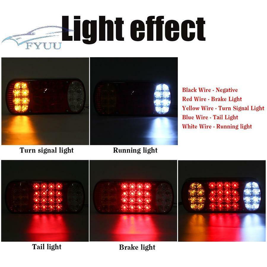 1x 32LED Rear Tail Brake Stop Indicator Lamp For Trailer Truck Lorry Caravan Van