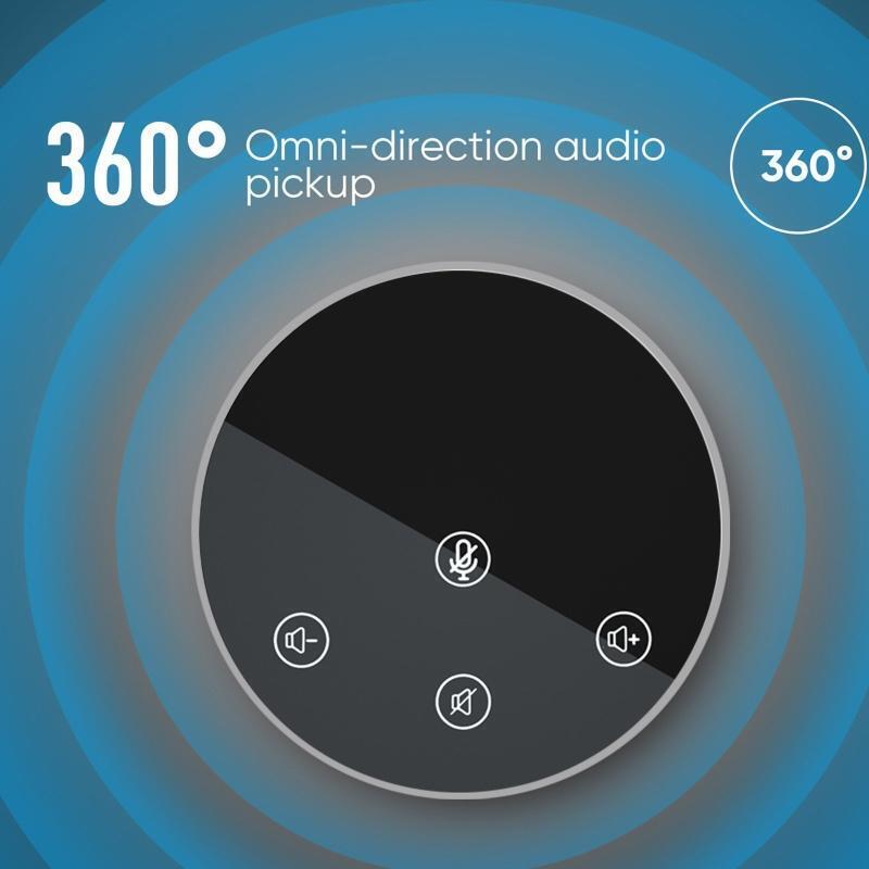 Omnidirectional Conference Microphone with 2M type-C USB Cable One Key Mute
