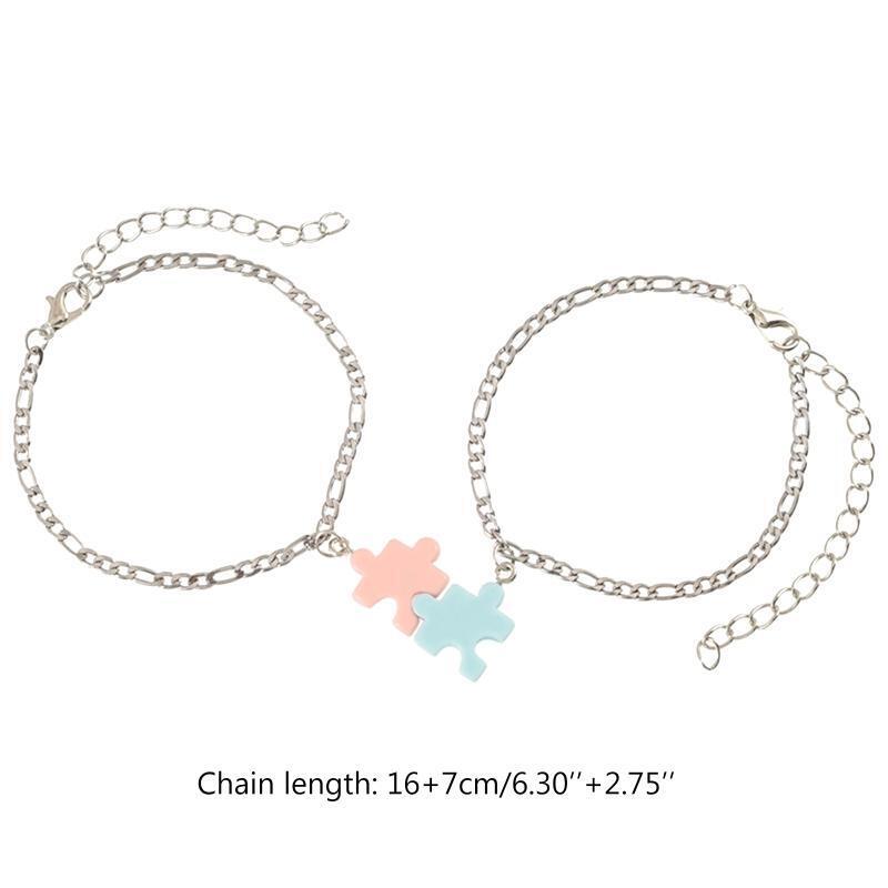 Splicing Bracelet for Couples Stainless Steel Chain Men's Women's Charm Jewelry