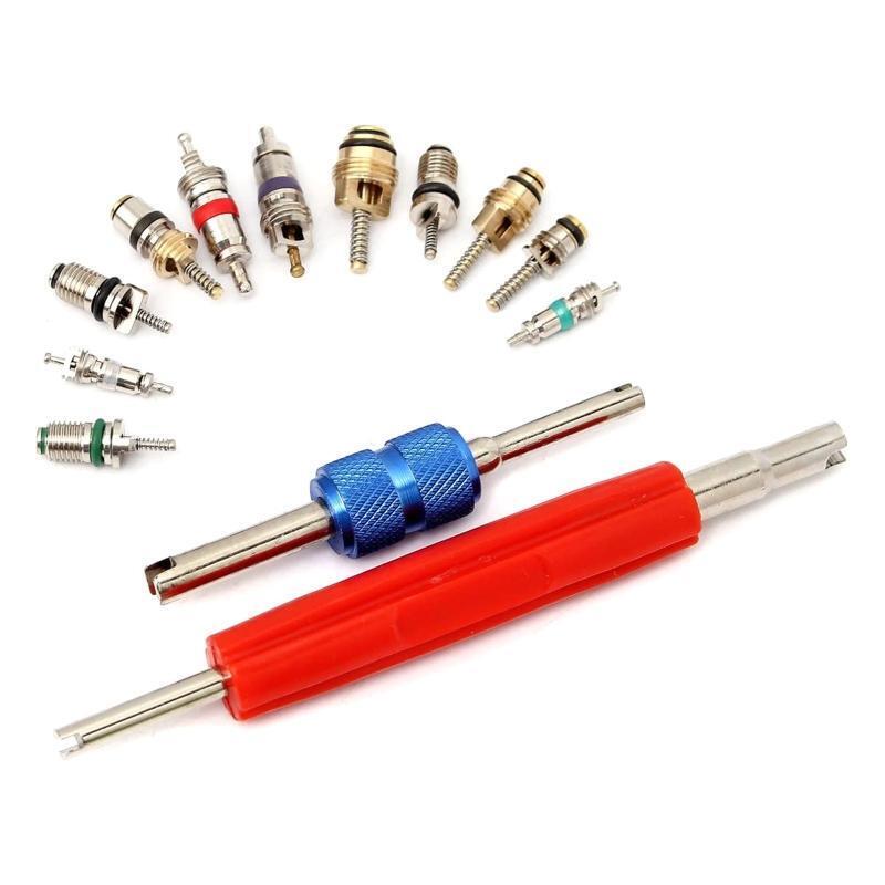102 Pcs R134A Car A/C Core Valves Portable Valve Cores Remover Tool for Most Car