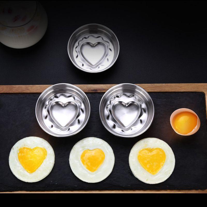 Stainless Steel Heart Egg Poacher Non-stick Eggs Poaching Pod Cooking Steamer