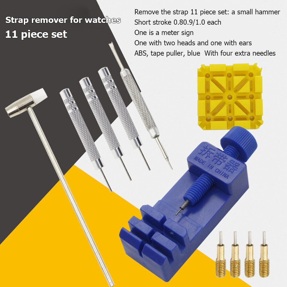 11pcs Watch Link Pin Remover Back Case Opener Adjuster Repair Tools Kit