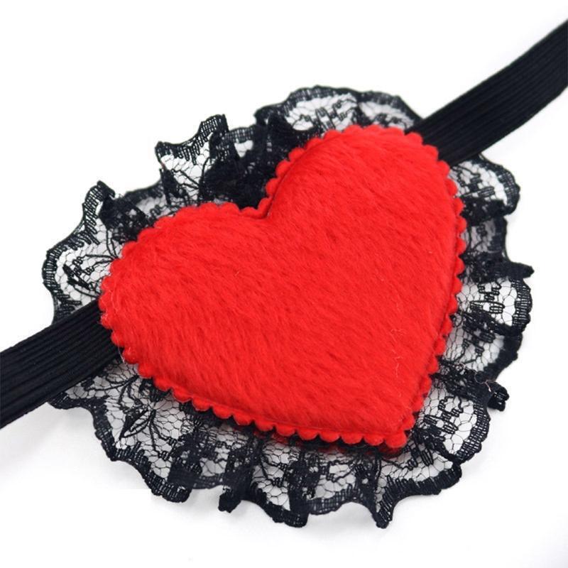 Gothic Eyepatch Red Heart Black Cross Blindfold Japanese Schoolgirl Eyeshade