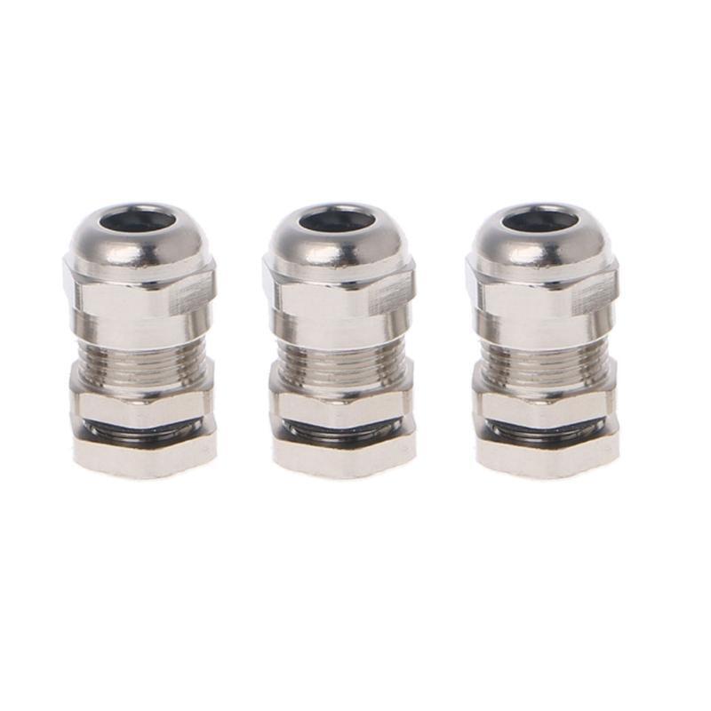 3 Pcs Stainless Steel Cable Gland PG7 3.0-6.5mm Cable Connectors Easy to Use