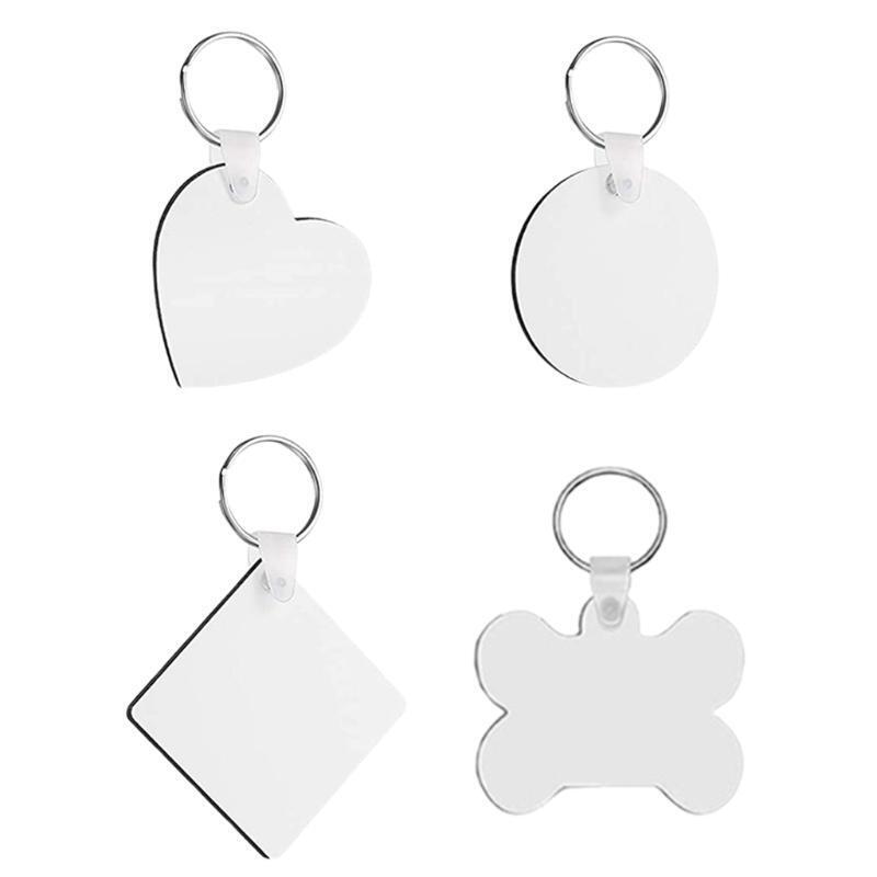 Sublimation Blank Keychain Thermal Transfer KeyChain Double-Side Printed Keyring