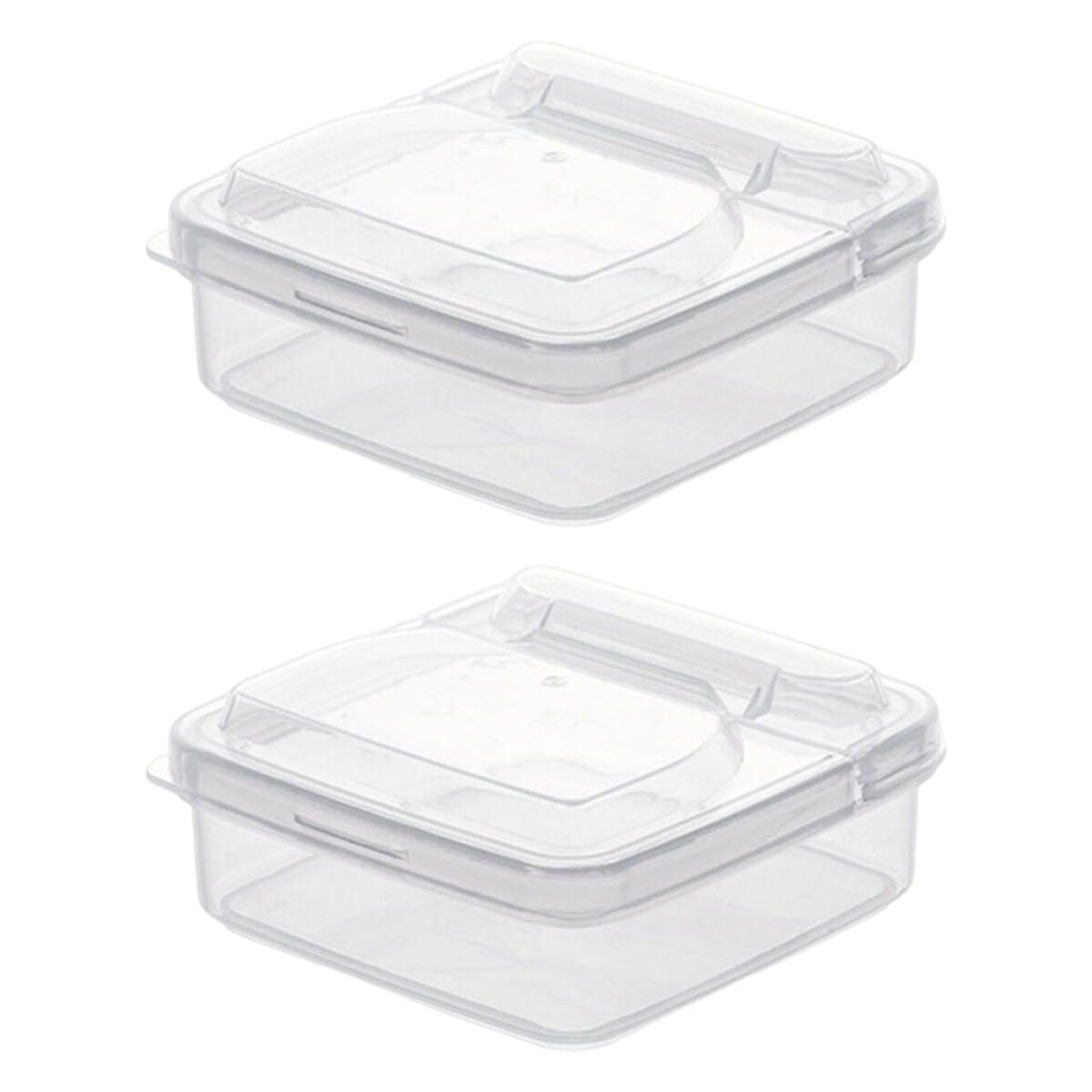 2Pcs Refrigerator Food Container Lunch Box Container Freezer Drawers Bins