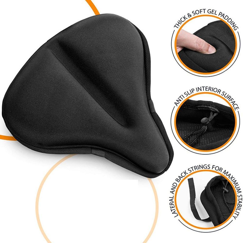 Anti-Slip Bike Seat Pad Gel Cushion Silicone Saddle Cover Cycling Accessories