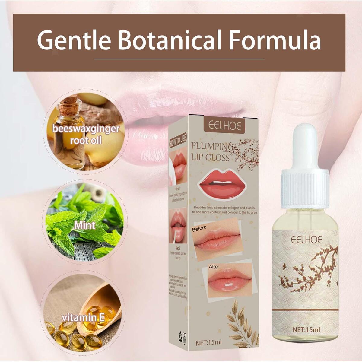 15ml Plumping Lip Plumper Oil Nourish and Moisturize Soft and Smooth Lips