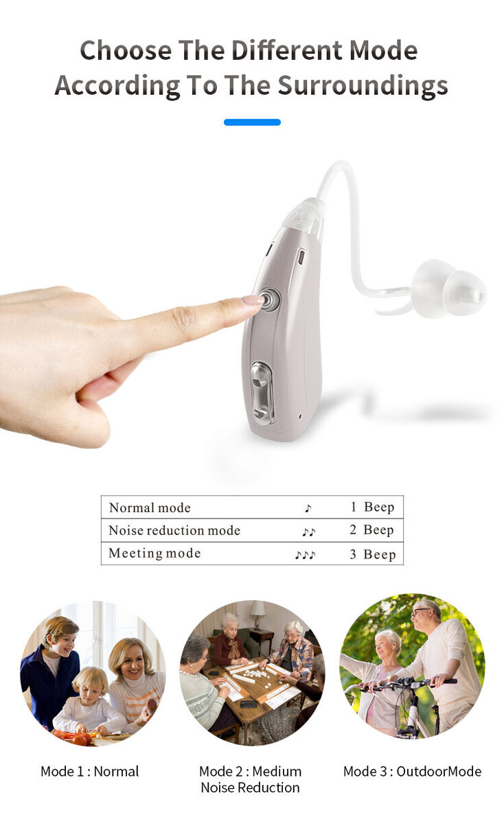 Digital Rechargeable Disabled Hearing Aids Ear Sound Amplifier Adjustable