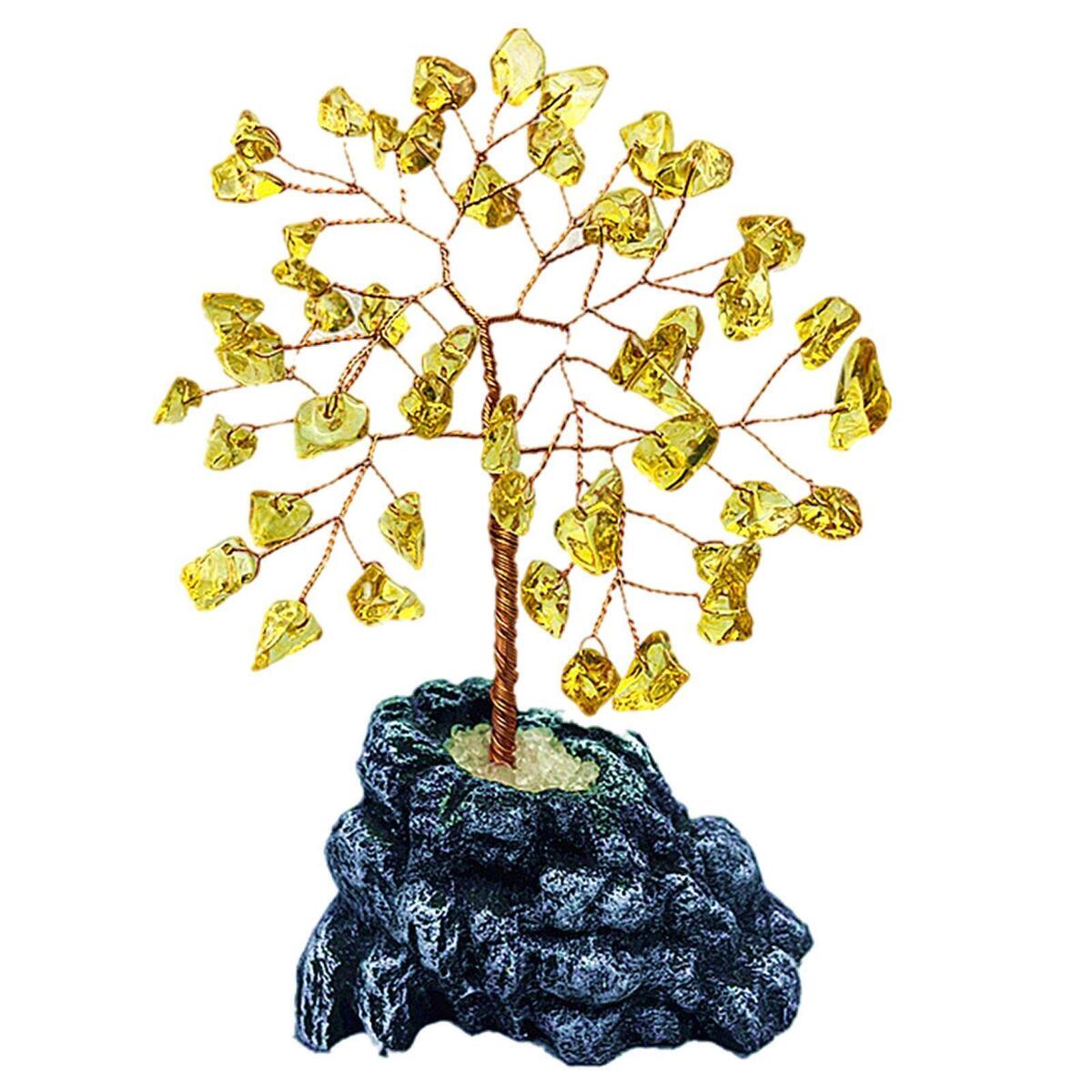 Crystals Money Tree Feng Shui Ornament for Living Room Bedroom Decoration