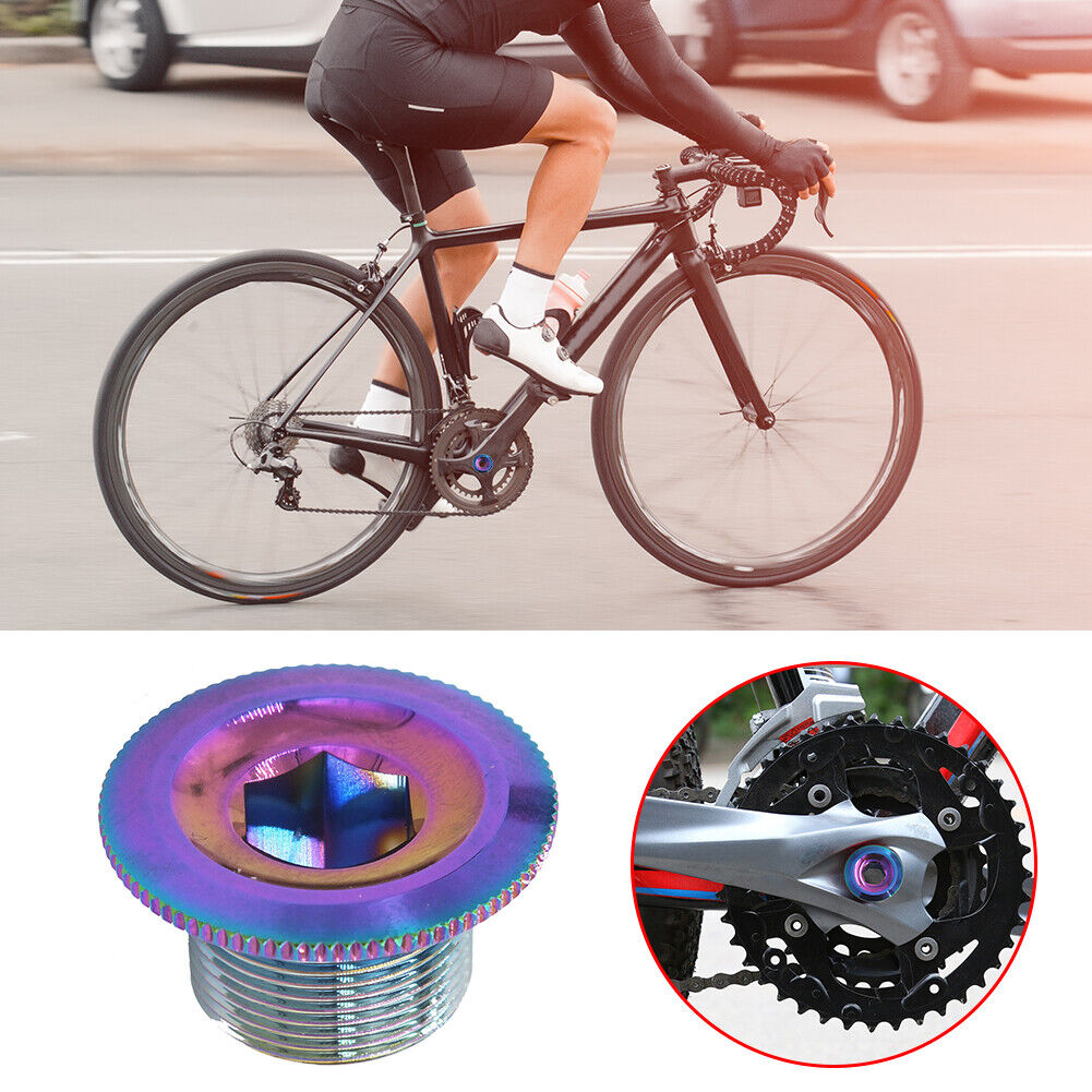 Bicycle Crank Bolt Cover Cap Waterproof Aluminum Crankset Nut Screw (M20)