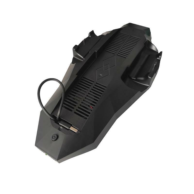 Vertical Display Stand Showcase Cooling Fan Controller Charger Dock for PS4