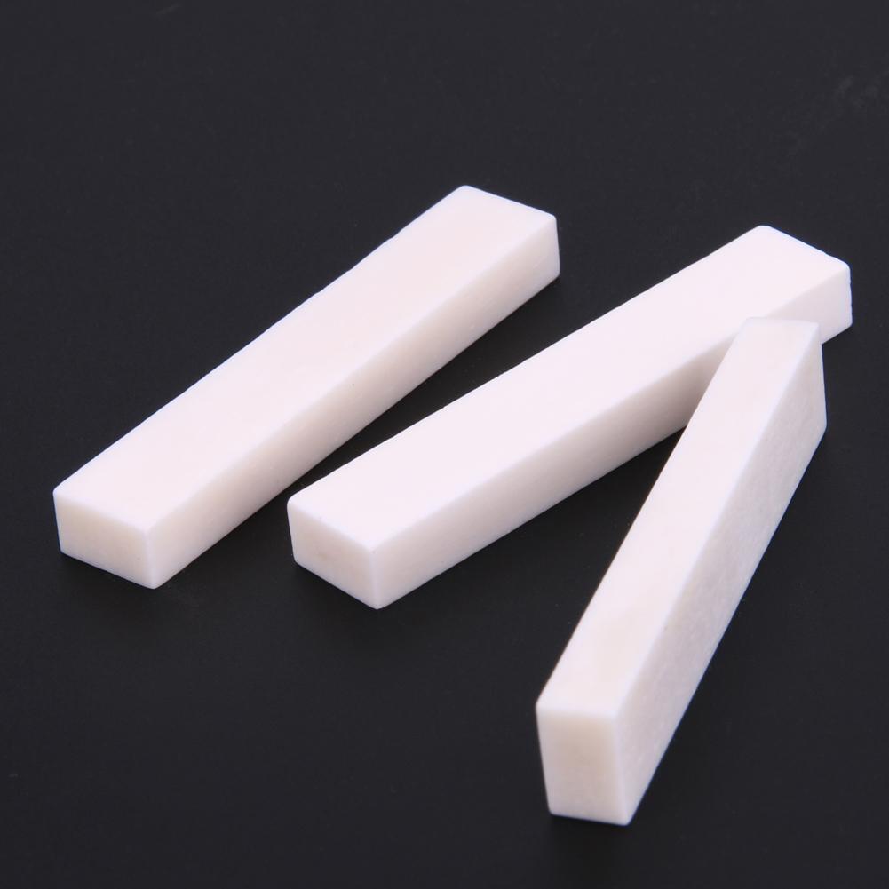 3pcs Handmade Guitar Bass Blank Nut String Nut 52mmx 6mmx 10mm Beige