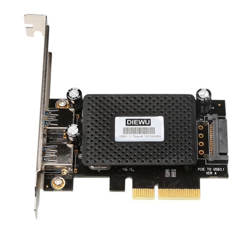 USB3.1 to PCI-E 10Gb Adapter Drive-free for Desktop PCI Express X1 X4 X8 X16