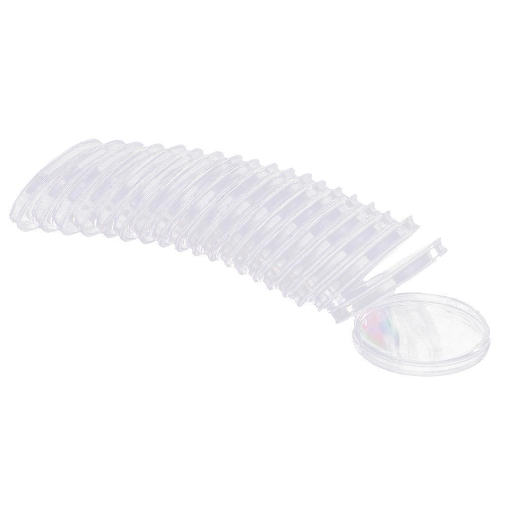 20pcs Plastic  Containers Round  Case  Boxes Holder Multi-sizes