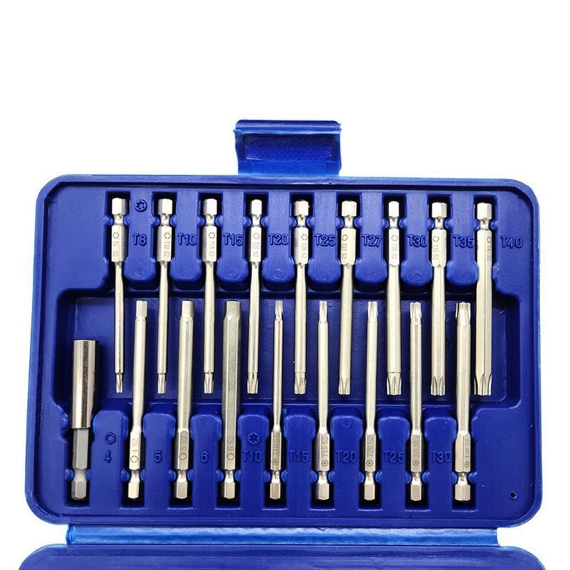 Extra Long Torx Screwdriver Set High Toughness Screwdriver Bit Kit with Box