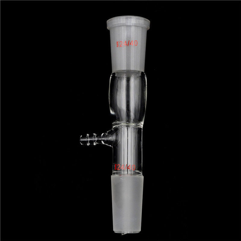 24/40 Glass Vacuum Take-off Adapter Laboratory Straight Tube Gas Inlet Adap
