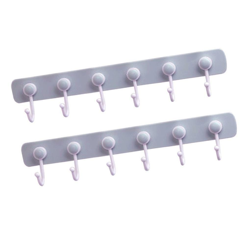 2x Self-Adhesive  Hook Wrench Holder Rack Hanger Coat Hanging Decor