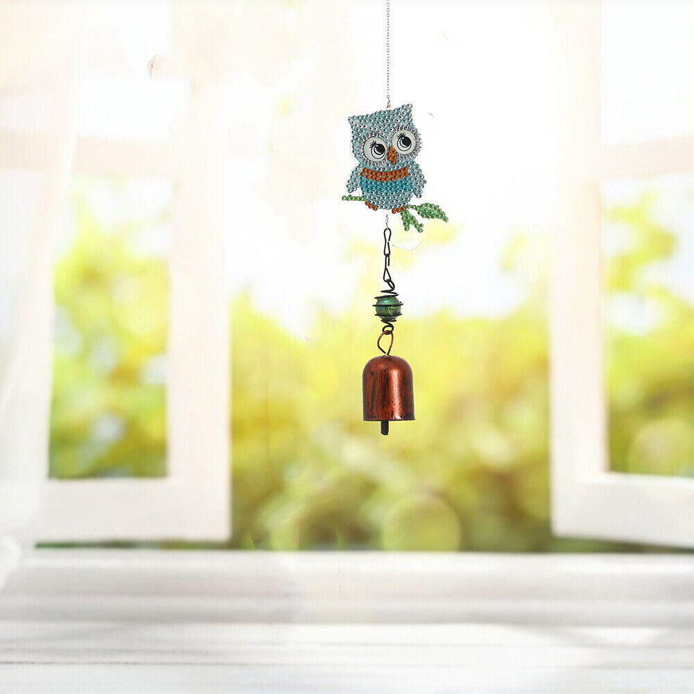 5D Owl Diamond Painting Wind Chime Pendant Mosaic Kit Home Decor (DZ3067)