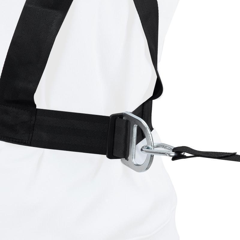 Tire Sled Harness w/ Adjustable Pull Strap & Shoulder Padding Resistance Band