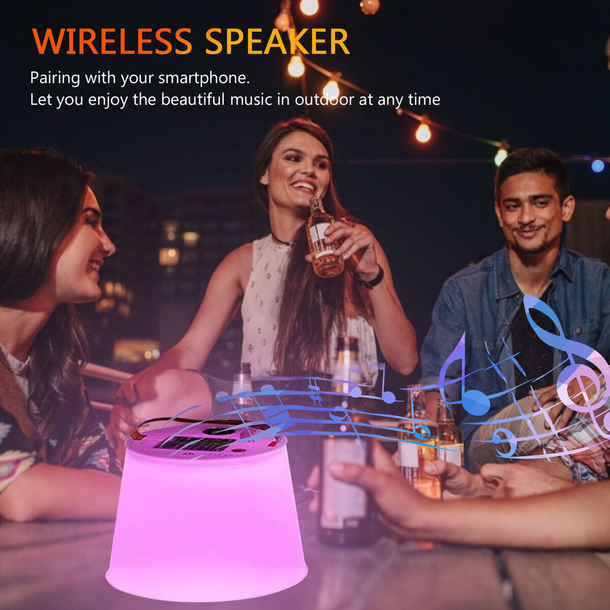 2000MAH New Bluetooth Speaker Solar Inflatable Light Waterproof Folding Cam