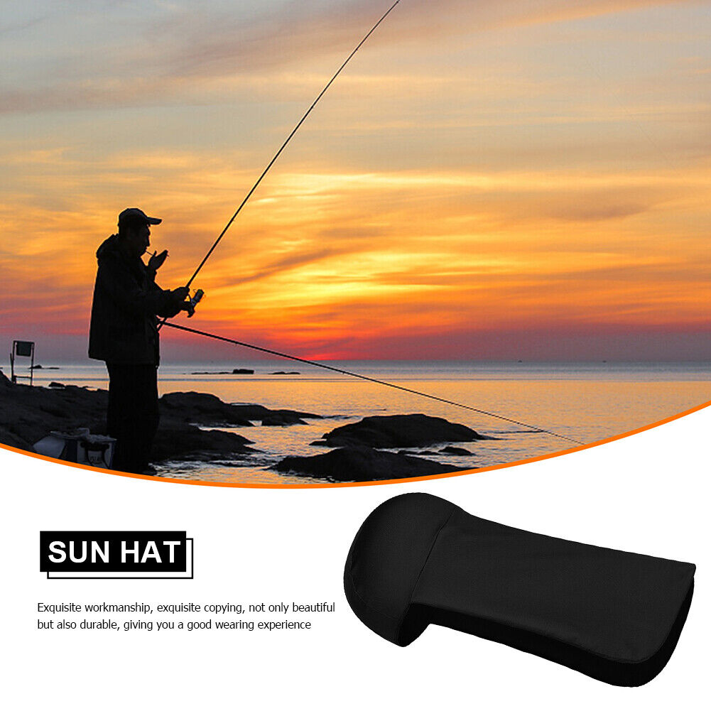 Cycling Visor Cap Outdoor Anti UV Breathable Fishing Neck Protector (Black)