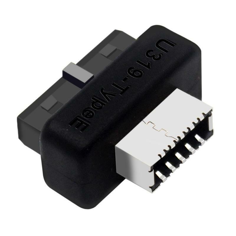 USB 19pin/20pin Front Panel Adapter with Shell to TYPE-E Vertical Motherboard