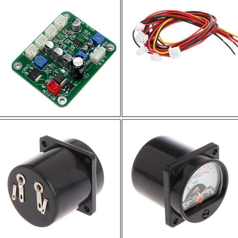 2 Pcs VU Panel Meter Warm Back Light Recording+Durable Driver Board