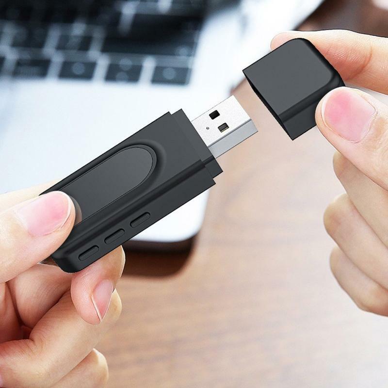 2 in 1 Mini Audio Transmitter and Receiver Wireless USB AUX Adapter BT5.0 Chip