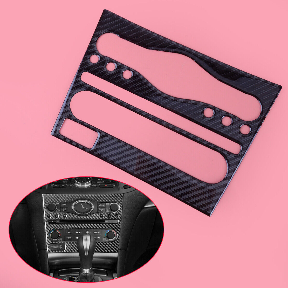 Central Control Switch Radio AC Panel Trim Fit for Infiniti G37 Sedan 10-13 Acc