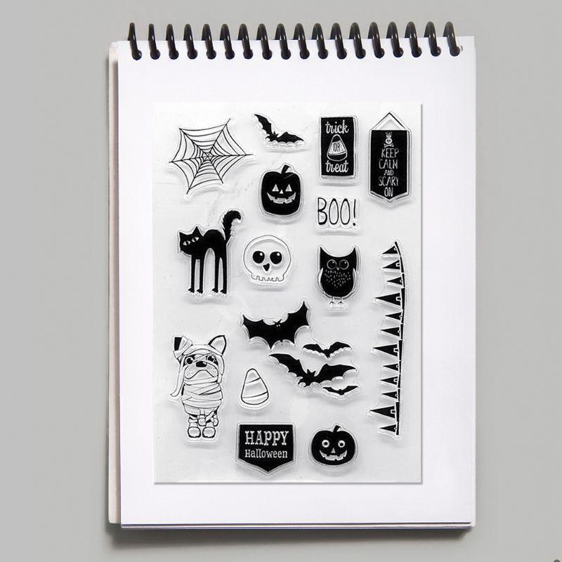Halloween Silicone Clear Seal Stamp DIY Scrapbooking Embossing Photo Album Paper