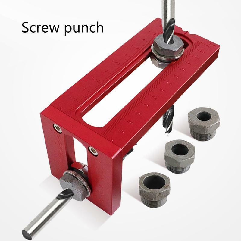 2 in 1 Punch Positioner Cross Oblique Flat Head Puncher Baby Bed Screw Puncher